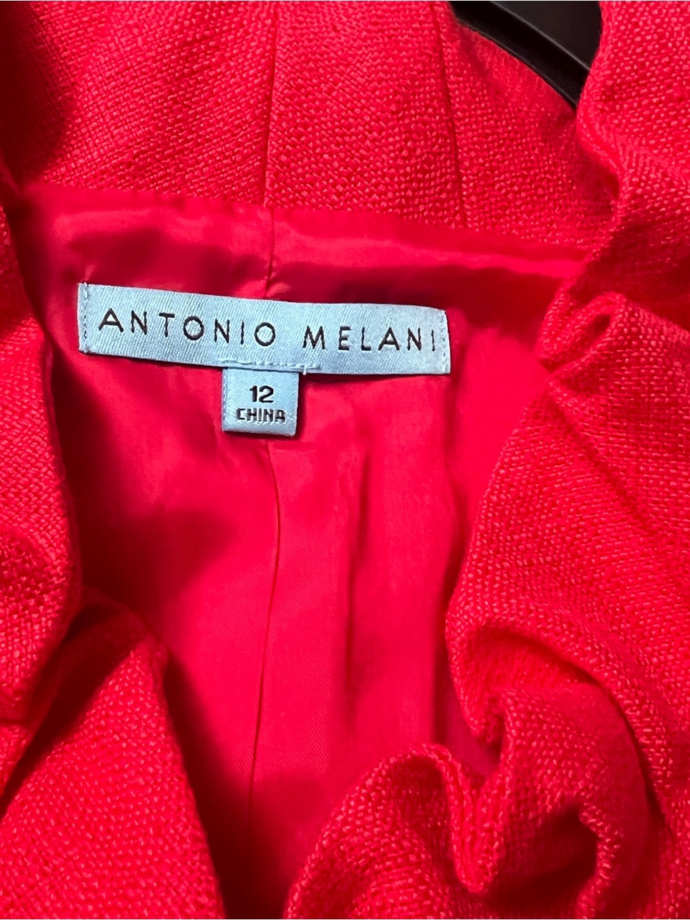 Antonio MELANI Cottagecore coral orange cap sleeve blazer - Picture 7 of 12